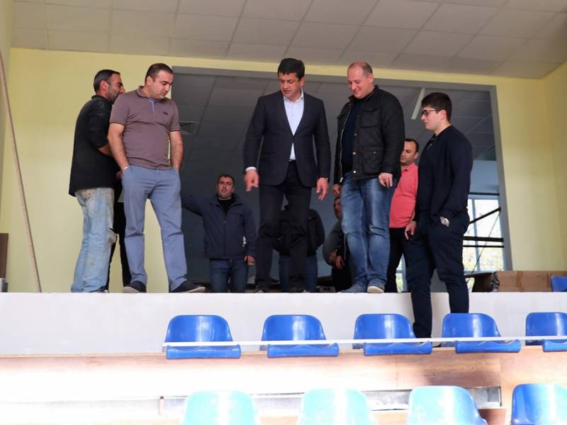 ქალაქ ცაგერში ინფრასტრუქტურული ობიექტების მშენებლობა მიმდინარეობს